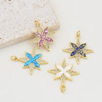 1 Piece Simple Style Snowflake Copper Plating Inlay Jewelry Accessories main image 1