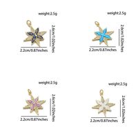 1 Piece Simple Style Snowflake Copper Plating Inlay Jewelry Accessories main image 2