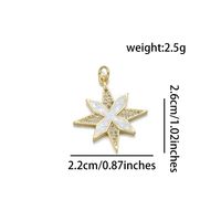 1 Piece Simple Style Snowflake Copper Plating Inlay Jewelry Accessories sku image 4