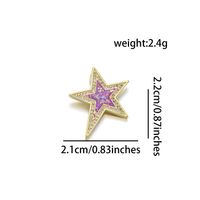 1 Piece Basic Star Copper Plating Inlay Jewelry Accessories sku image 3