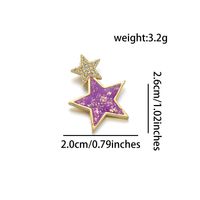 1 Piece Simple Style Star Copper Plating Inlay Jewelry Accessories sku image 3