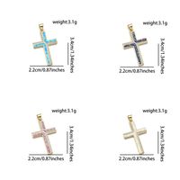 1 Piece Basic Cross Copper Plating Inlay Jewelry Accessories main image 2
