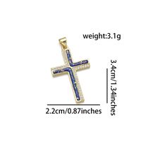 1 Piece Basic Cross Copper Plating Inlay Jewelry Accessories sku image 1