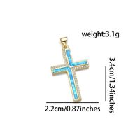 1 Piece Basic Cross Copper Plating Inlay Jewelry Accessories sku image 2