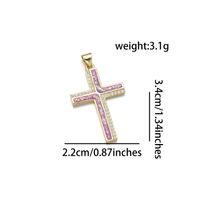 1 Piece Basic Cross Copper Plating Inlay Jewelry Accessories sku image 3