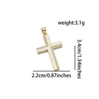 1 Piece Basic Cross Copper Plating Inlay Jewelry Accessories sku image 4