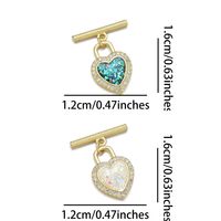 1 Piece Simple Style Heart Shape Butterfly Copper Plating Inlay Jewelry Accessories main image 3