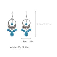 1 Pair Vintage Style Bohemian Geometric Plating Inlay Alloy Resin Drop Earrings main image 3