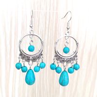 1 Pair Vintage Style Bohemian Geometric Plating Inlay Alloy Resin Drop Earrings main image 11