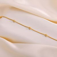 IG Style Geometric 304 Stainless Steel 18K Gold Plated Women's Anklet main image 4