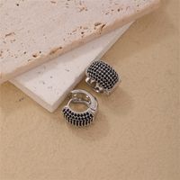 1 Piece Casual Simple Style Geometric Copper Zircon Gold Plated Silver Plated Huggie Earrings main image 5