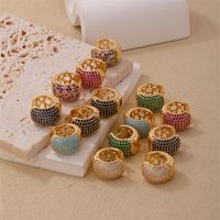 1 Piece Casual Simple Style Geometric Copper Zircon Gold Plated Silver Plated Huggie Earrings main image 3