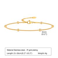 IG Style Geometric 304 Stainless Steel 18K Gold Plated Women's Anklet sku image 2