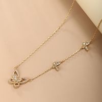 Ig Style Xuping Sun Crown Butterfly Copper Alloy Plating Hollow Out Inlay Artificial Diamond 14k Gold Plated 24k Gold Plated Women's Pendant Necklace main image 4