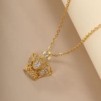 Ig Style Xuping Sun Crown Butterfly Copper Alloy Plating Hollow Out Inlay Artificial Diamond 14k Gold Plated 24k Gold Plated Women's Pendant Necklace main image 6