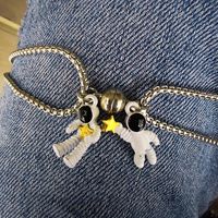 1 Piece Fashion Astronaut Alloy Rope Couple Bracelets Necklace sku image 3