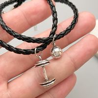 Casual Simple Style Barbell Basketball Alloy Valentine's Day Unisex Bracelets main image 4