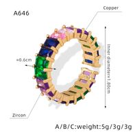 Elegant Glam Luxurious Solid Color Copper Plating Inlay Zircon 18k Gold Plated Open Rings main image 2