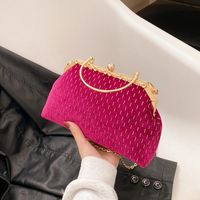 Women's Suede Solid Color Streetwear Shell Clipped Button Shoulder Bag main image 1