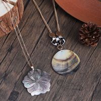 Vacation Beach Shell Alloy Shell 18k Gold Plated Women's Pendant Necklace main image 1