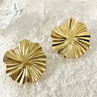 1 Pair Casual Retro Irregular Plating 304 Stainless Steel 14K Gold Plated Ear Studs main image 5