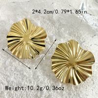 1 Pair Casual Retro Irregular Plating 304 Stainless Steel 14K Gold Plated Ear Studs sku image 1