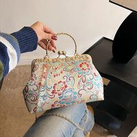 Women's Polyester Flower Streetwear Flowers Shell Clipped Button Shoulder Bag main image 6