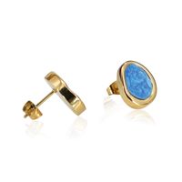 1 Pair Casual Simple Style Oval Enamel 304 Stainless Steel 18K Gold Plated Ear Studs main image 7