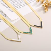 Stainless Steel 18K Gold Plated Simple Style Letter Acrylic Pendant Necklace main image 11