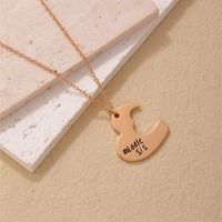 Stainless Steel K Gold Plated Casual Simple Style Patchwork Moon Heart Shape Pendant Necklace main image 3