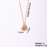 Stainless Steel K Gold Plated Casual Simple Style Patchwork Moon Heart Shape Pendant Necklace sku image 1
