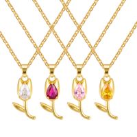 Wholesale Lady Flower Copper Plating Inlay Gold Plated Zircon main image 7