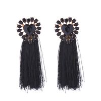 1 Pair Ig Style Bohemian Tassel Heart Shape Inlay Alloy Glass Gold Plated Drop Earrings main image 5
