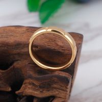 Titanium Steel 18K Gold Plated Simple Style Solid Color Rings main image 4