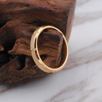Titanium Steel 18K Gold Plated Simple Style Solid Color Rings main image 5