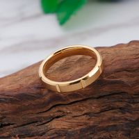 Titanium Steel 18K Gold Plated Simple Style Solid Color Rings main image 6