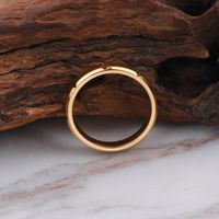 Titanium Steel 18K Gold Plated Simple Style Solid Color Rings main image 7