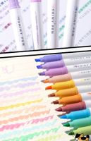 1 Set Color Block Learning School Plastic Preppy Style Simple Style Fluorescent Pen main image 3