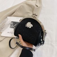 Women's Hot Drill Elephant Basic Classic Style Square Clipped Button Crossbody Bag main image 4