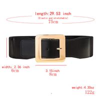 Elegant Business Formal Solid Color Pu Leather Women's Leather Belts main image 2
