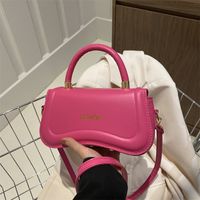 Women's Pu Leather Solid Color Vintage Style Square Flip Cover Handbag main image 5