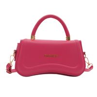 Women's Pu Leather Solid Color Vintage Style Square Flip Cover Handbag sku image 2