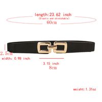 Elegant Formal Simple Style Solid Color Pu Leather Alloy Women's Leather Belts main image 2