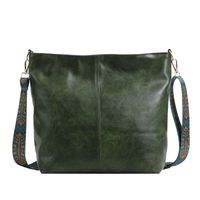 Women's Pu Leather Solid Color Vintage Style Square Zipper Underarm Bag sku image 3