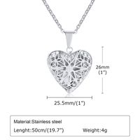 Fashion Heart Shape Titanium Steel Plating Necklace sku image 1