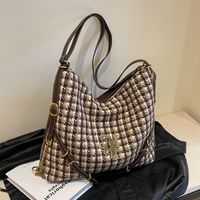 Women's Cloth Plaid Vintage Style Classic Style Square Zipper Underarm Bag main image 4