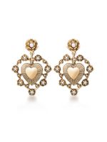 1 Pair Vintage Style Commute Heart Shape Flower Plating Inlay Alloy Artificial Pearls 14k Gold Plated Drop Earrings main image 6