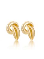 1 Pair Simple Style Leaf Plating Alloy 14k Gold Plated Ear Studs sku image 1