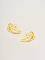 1 Pair Simple Style Leaf Plating Alloy 14k Gold Plated Ear Studs main image 6