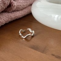 Simple Style Pearl Copper Plating Silver Plated Open Rings sku image 1
